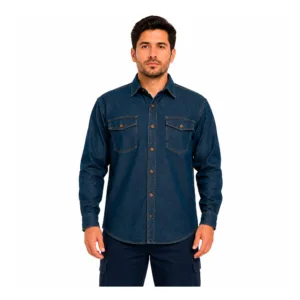 Camisa En Jean Índigo (7) Onzas Para Dotación Hombre