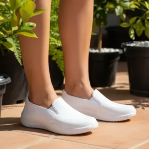 Zapatos Andeslizantes Dama Blanco Marca Evacol Ref 201