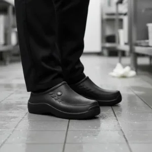 Zapato Antideslizante Ref 080 Color Negro Marca Evacol