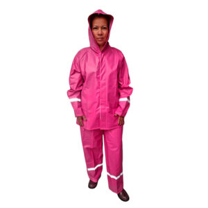 Conjunto Impermeable Dama Color Fucsia Protección Lluvia