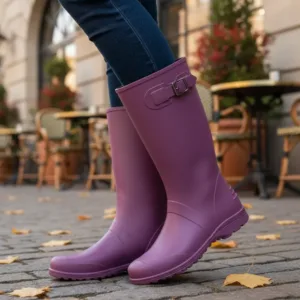 Botas De Caucho Para Dama Urbanas Ref Ginna Color Fucsia