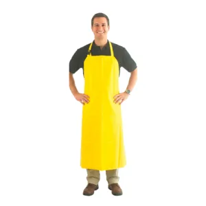 Delantal Industrial Color Amarillo En Pvc Calibre 18