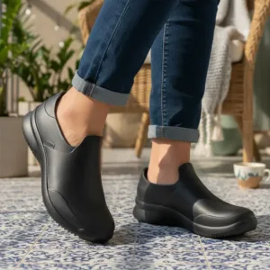 Zapatos Antideslizantes Marca Evacol Con Plantilla Negro 17502 Unisex