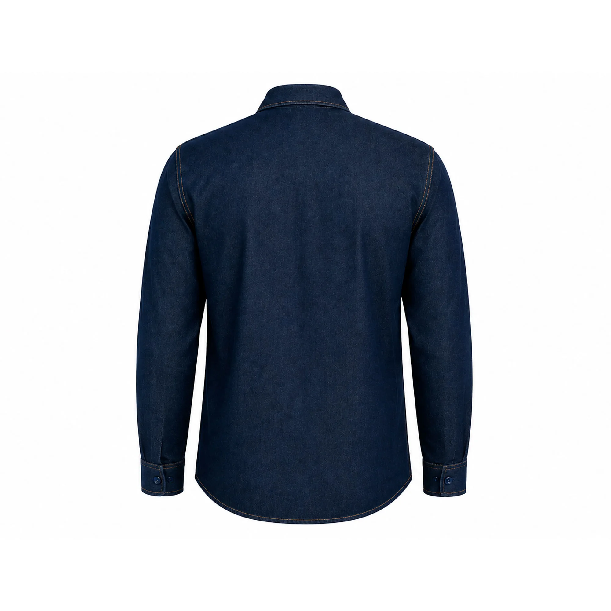 Camisa En Jean Azul Oscuro Tipo Soldador 14 Oz Manga Larga - Imagen 3