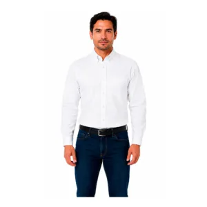 Camisas Tipo Oxford Laboral Color Blanco Hombre